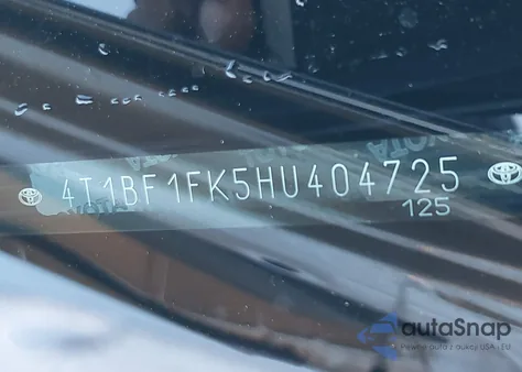 2017 Toyota Camry Le from USA, damaged, VIN 4T1BF1FK5HU404725